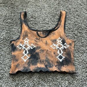 Tie dye cropped tank